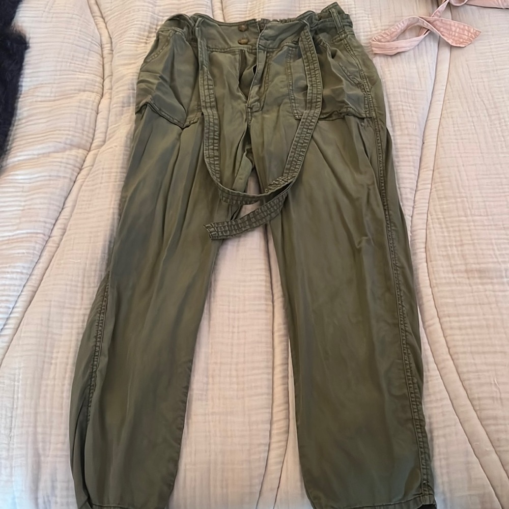 Abercrombie tie top pants green